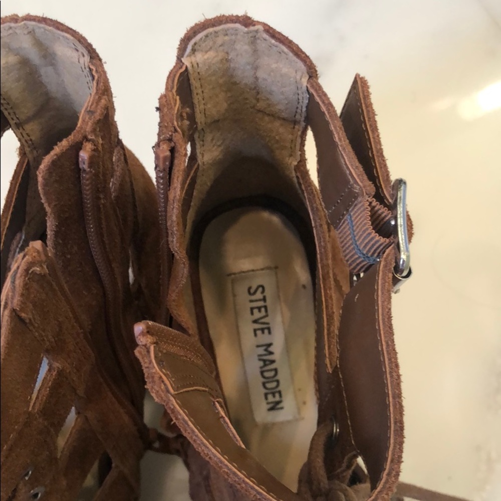 Steve Madden Suede Open Toe Booties - image 2